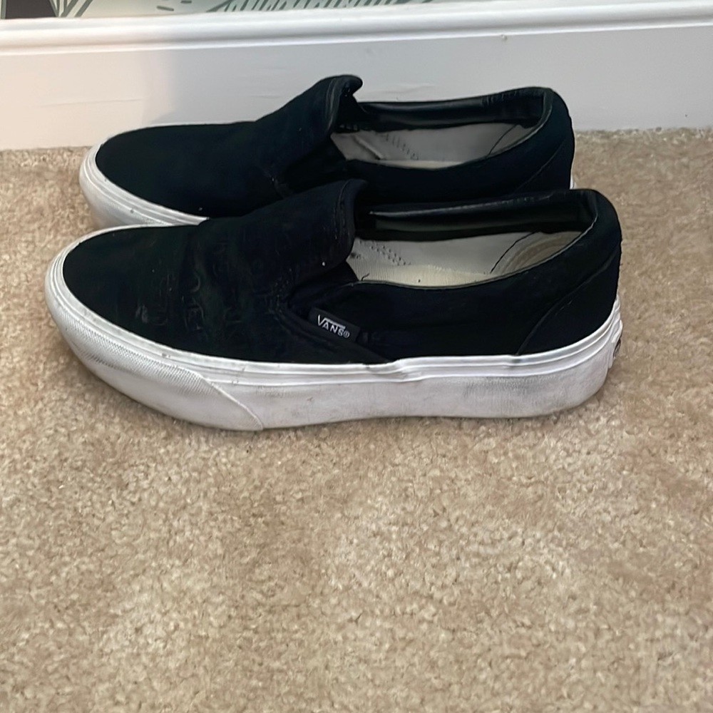 Black off the wall slip on shoes